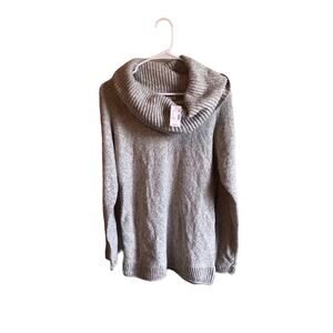 Maurices XS Cowl Neck Gray Oversized Chunky Sweater (can fit multiple sizes)